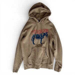 Men's L Heavyweight Tyler Childer’s Band Merch Tan Hoodie Sweatshirt